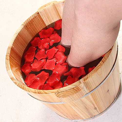 Cubeta de madera para baño de pies, 30 cm grosor con tapa miniatura 4