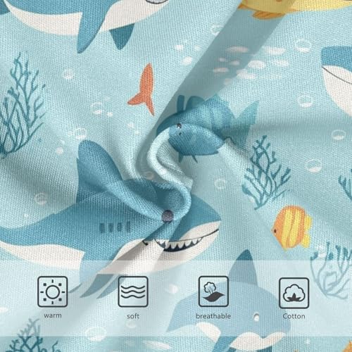 Wusikd Sea Marine Life Girls' Underwear Cotton Cartoon Girls Briefs Soft Toddler Underwear 2T3