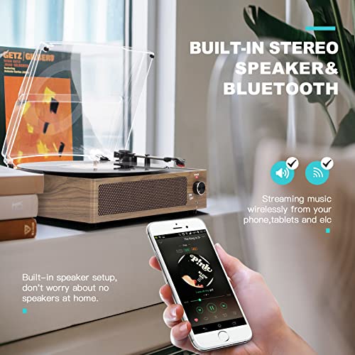 40% Off Seasonlife Vintage Vinyl Record Player with Speakers - Image 5