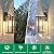 PARTPHONER Outdoor Light Fixtures Wall Mount, Porch Light, Waterproof Exterior Light Fixture, Anti-Rust Wall Sconce with Clear Glass and Black Aluminum for Garage, Doorway-2 Pack