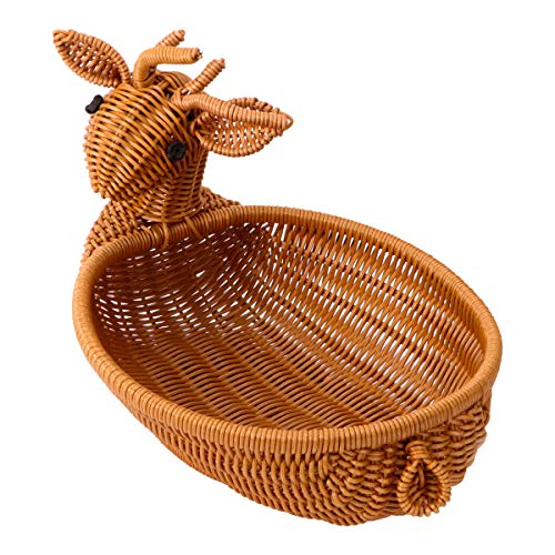 Cabilock 1 cesta criativa para armazenamento de frutas para uso doméstico (marrom claro)