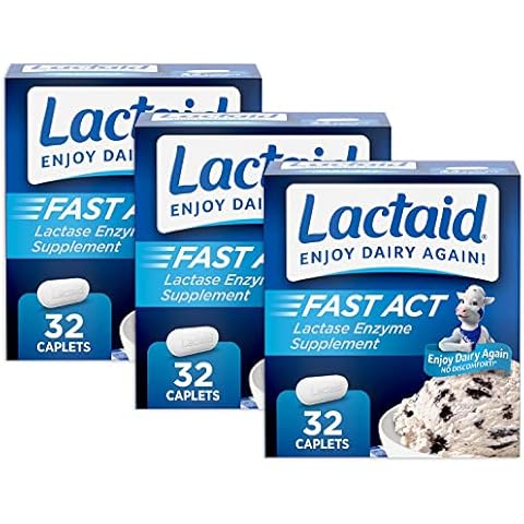 LACTAID Fast Act Caplets 32 Caplets (Pack of 3) Cover
