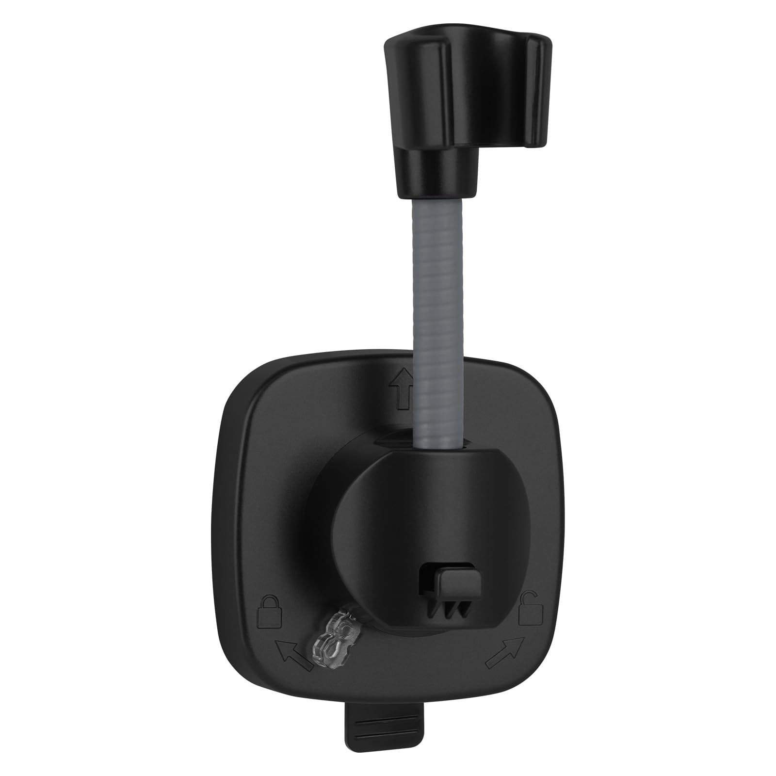 Gelewuld Black 360° Swivel Shower Head Holder With Suction Cup | 10Kg Load Capacity, Tool-Free Installation In Seconds | Removable And Rust-Resistant Shower Bracket |
