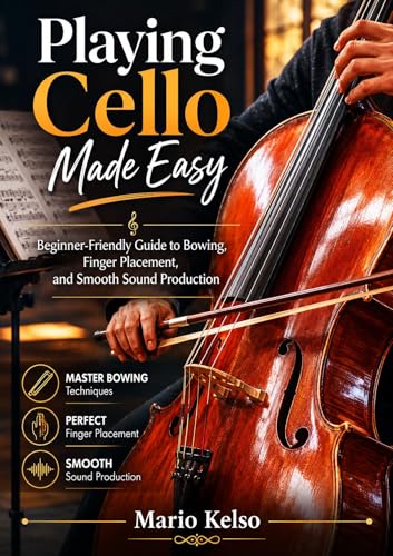  Playing Cello Made Easy: Beginner-Friendly Guide to Bowing, Finger Placement, and Smooth Sound Production (English Edition)
