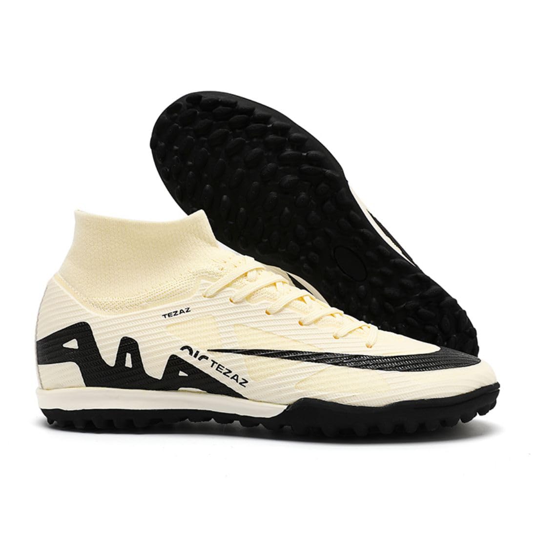 BINBINNIAO Football Boots for Boys Football Boots Mens High Top Spike Microfibre Cleats Professional Football Boots