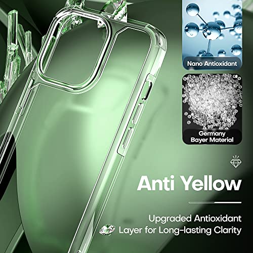 Image of TAURI for iPhone 13 Pro Max Case, with Screen Protector, Clear | Anti-Yellowing Military-Grade Protection Shockproof Slim Phone Case for iPhone 13 ProMax