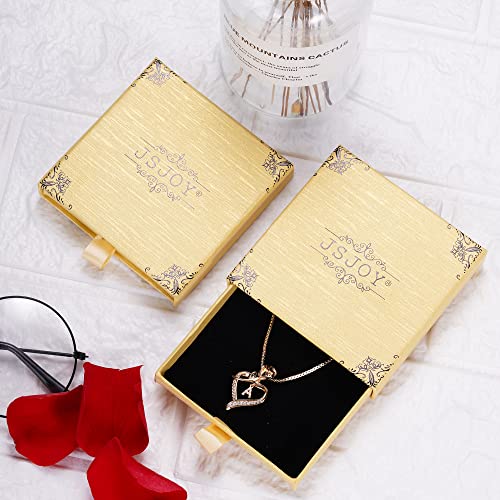 Jsjoy Initial Necklaces For Women Girls Letter K Necklace Initial Rose Flower Heart Necklace For Mom Daughter Girls Birthday Jewelry Gifts #TOP6