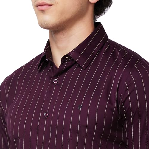 Image of Spykar Men's Regular Fit N /A Full Sleeve Striped Casual Shirts