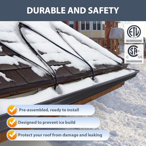 Heatit 6947881598773 Hird 160 Feet 5 Watts Per Foot Roof & Gutter Snow De-Icing Cable thumb #4