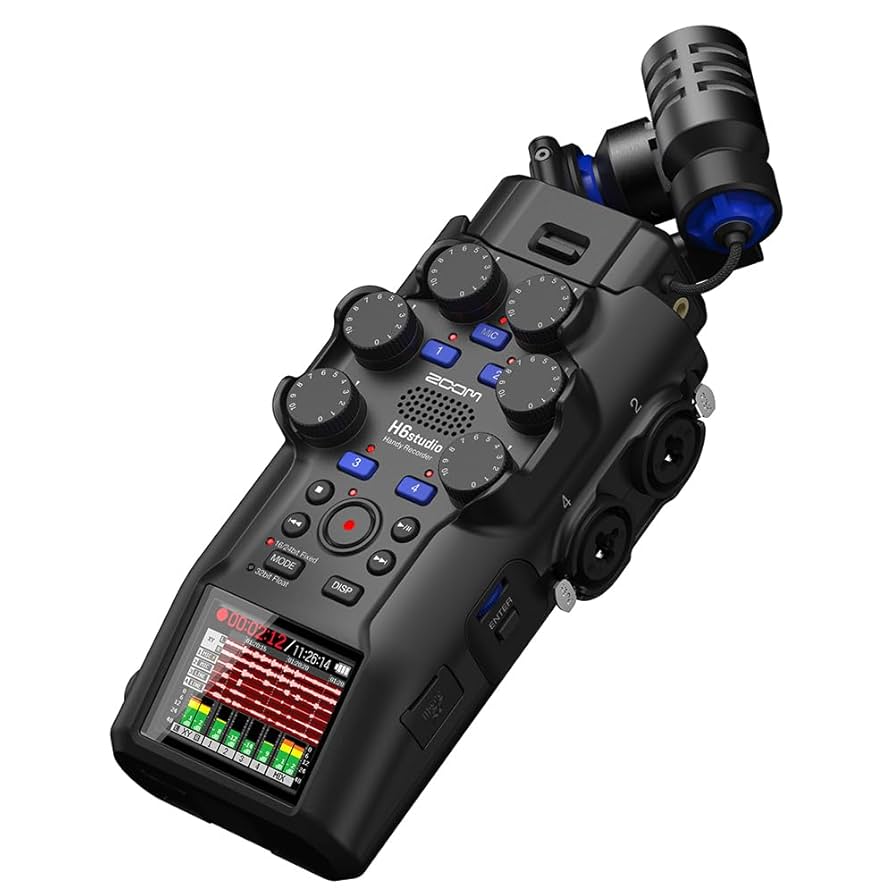 【値下げ交渉可】ZOOMハンディレコーダーH6/マイク3種類・専用ケース付き Amazon | ZOOM ズーム H6studio ハンディレコーダー ブラック