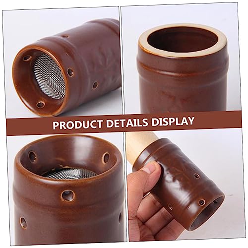 Quemador de conos de moxa de cerámica para alivio del dolor muscular – Tanque portátil pequeño de moxibustión con funciones ajustables y relajación miniatura 6