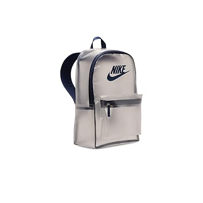Nike Kids Heritage Crystal Backpack (25L) (Little Kid/Big Kid) Backpack Bags Clear/Midnight Navy/Midnight Navy, Polyester/Polyurethane