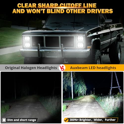 Auxbeam QP010572VES 12000Lm 600% Bright 5X7 In Headlights, 7X6 Led Headlights With Drl Turn Signal High Low Beam, Compatible With Jeep Cherokee Xj Wrangler Yj Ford Chevrolet thumb #2