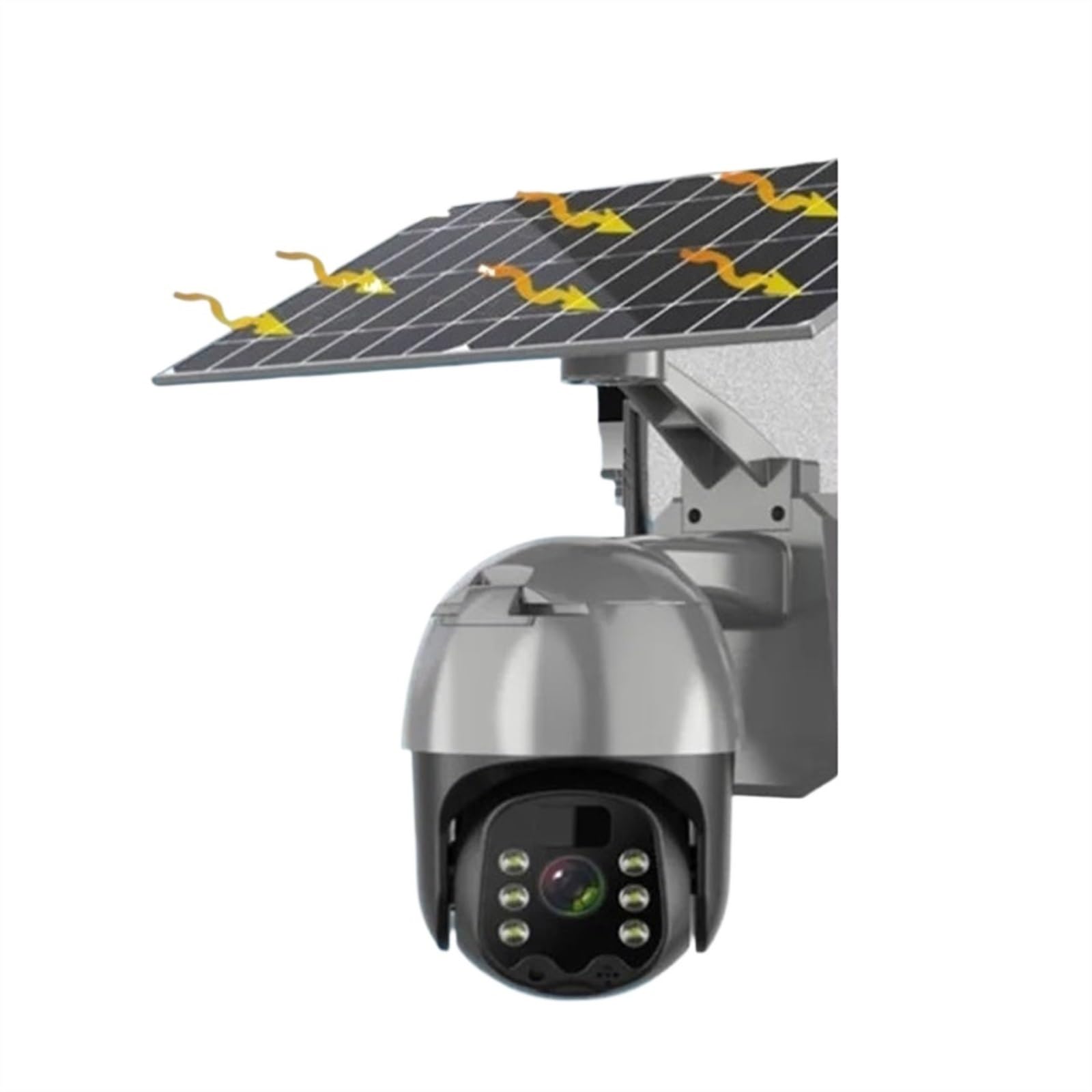 MKHJKIOII Security Camera, HD 4MP Outdoor 4G Solar Camera PTZ Cloud Storage PIR Motion Detection Battery CCTV Wireless Surveillance Night Vision