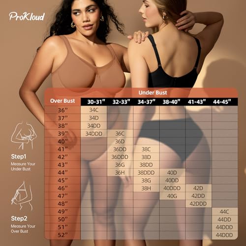 Image of ProKloud Minimizer Bras for Women Full Coverage Unlined Plus Size Supportive Underwire Bras for Everyday