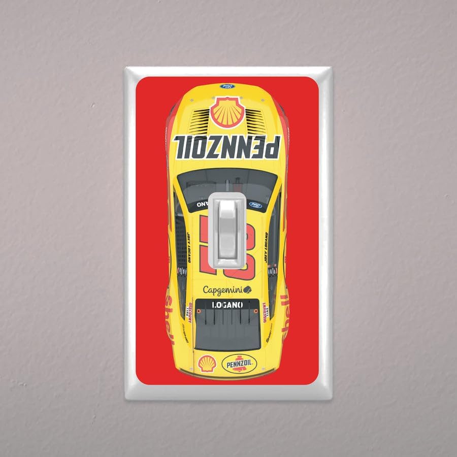 Miniatura 5 de Prime Party Joey Logano NASCAR - Juego de calcomanías de pared  Gráficos grandes extraíbles de 32 pulgadas  Equipo oficial Penske #22 Car 2X