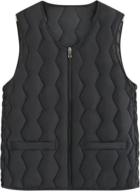 Gilet sans manche femme matelassé - Léger, chaud et coupe-vent pour l'hiver
