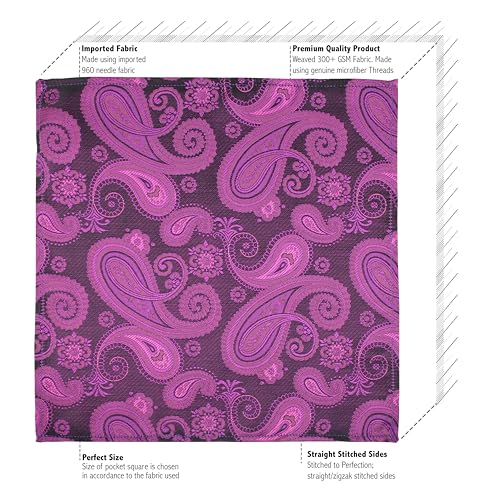 Image of Kovove The Paisley Treat Pocket Square For Men
