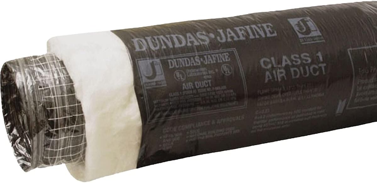 Dundas Jafine Insulated Flexible Duct with Black Jacket, 6-Inches by 25-Feet BPC625R6