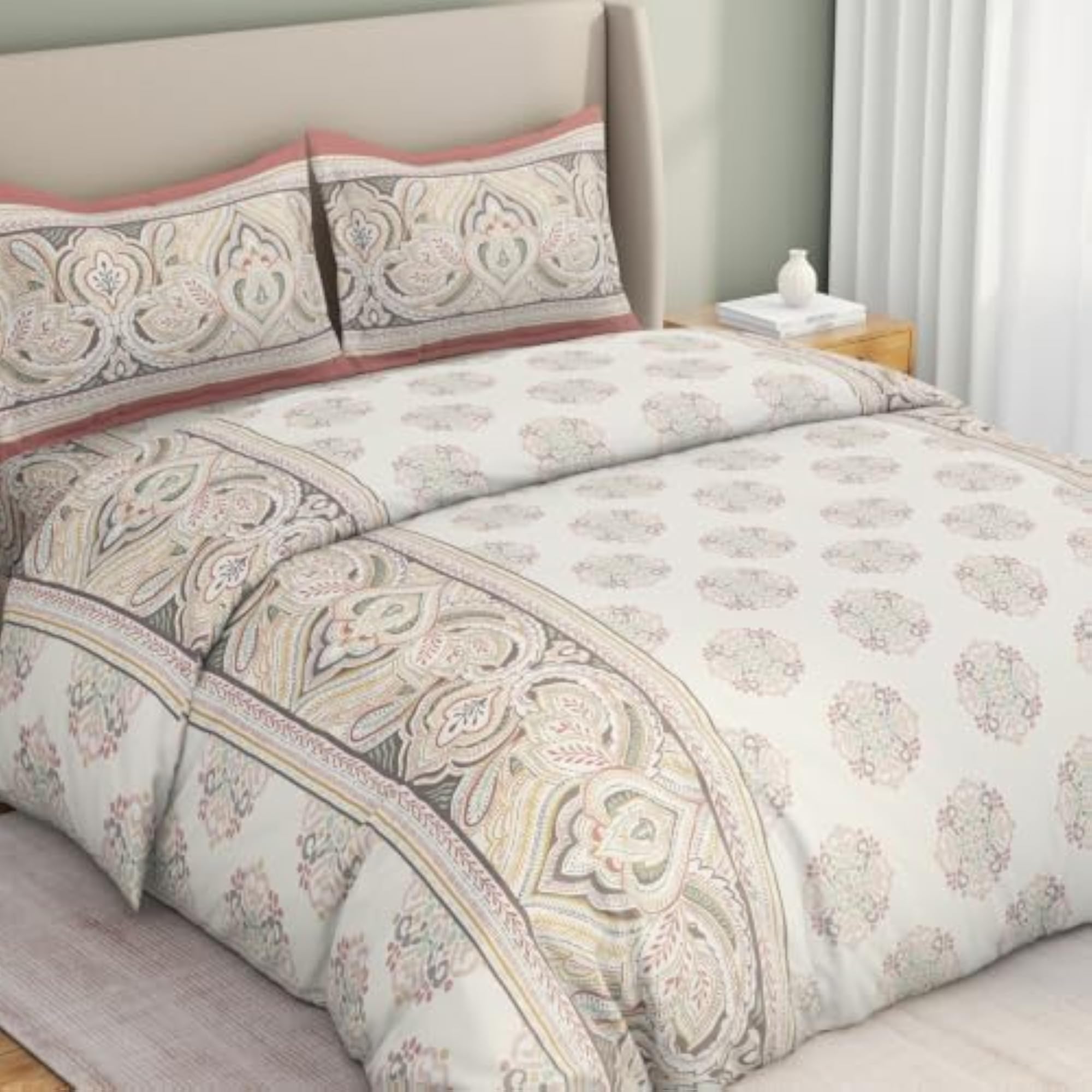 Riva Polycotton Double Bedsheet with 2 Pillow Covers
