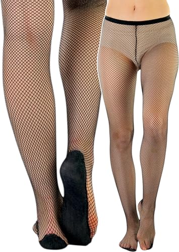Image of ToBeInStyle Women's Sexy Vibrant Fine Classic Fishnet Full Footed Pantyhose