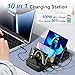 510W Fast Charging Station for Multiple Devices, 10 Port USB C Charger Station with Flame-Retardant Material & 8 Cables for iPhone, Android, iPad, Tablets, Family Office Desk Charging Dock Organizer