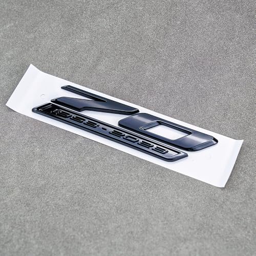 Image of 2Pc 70th Anniversary Side Emblems Car Fender 3D Badge Sticker Replacement for 2020-2024 C8 Corvette Genuine 70th (All Black)