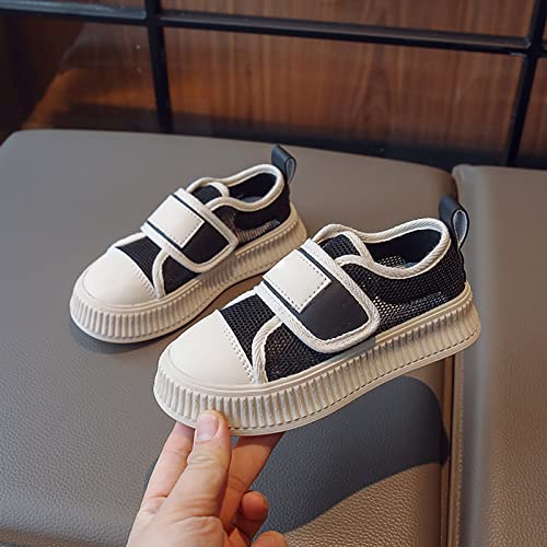Boys and Girls Summer Mesh Hollow Breathable Sports and Casual Shoes Girls Sneakers for Little Child Big Baby Girl Shoes (Black, 13.5 Little Child)2