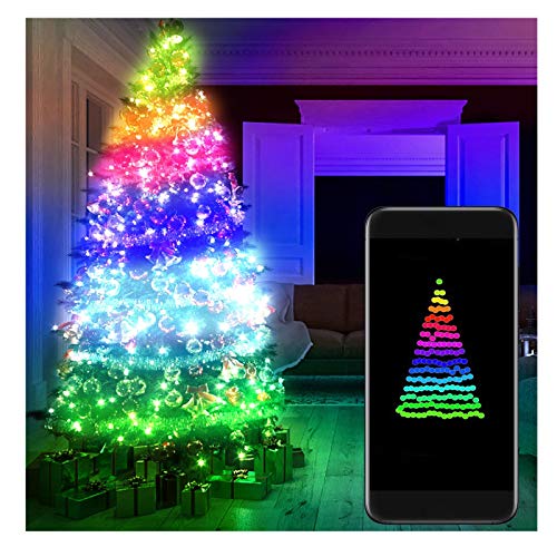 LED Strip LED Streifen USB Mobile Bluetooth LED-Lichterketten 2-20M für Christbaumschmuck App Fernbedienung Verfärbung Beleuchtung Lichterkette mit Musik synchronisieren,verwendet in Raum,Schlafzimmer Cover