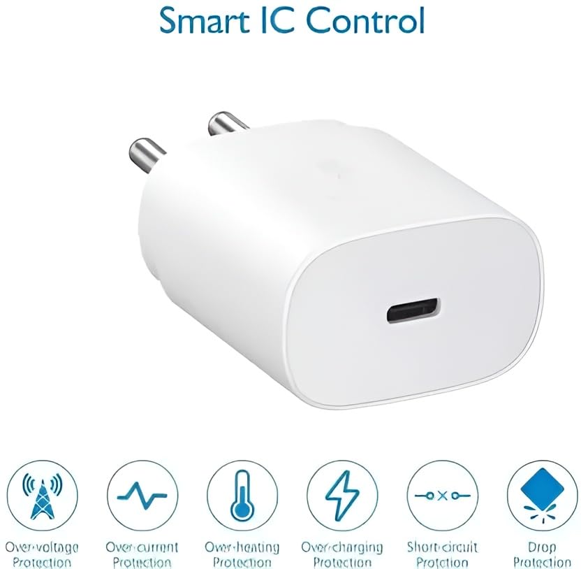 Image of Samsung 25W Type-C Charger Set with 3Ft C to C Cable Compatible with Samsung Galaxy S25 /S25 Ultra /S25 Plus /S24 /S24 Ultra /S21 FE /F15 /M14 /F05 /M35, 25Watt USB C PD 3.0 Super Fast Charging Adaptor, White
