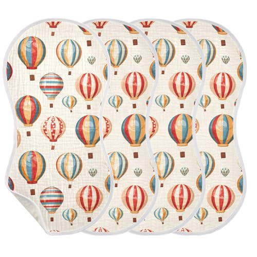 Balloon Cotton Soft Burp Cloths Easy Care Baby Cloth for Gender Neutral Set of 2, 22x11in3