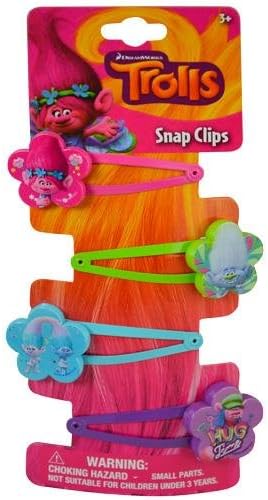 Trolls Pinzas a presión Barrets con motivo