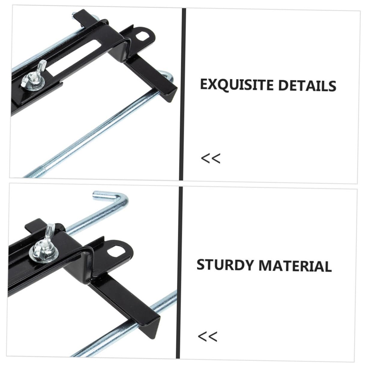 Vaguelly 2pièces Support De Batterie Voiture Métal Réglable Lot Cadre De Protection Pour Fixation De Batterie Automobile