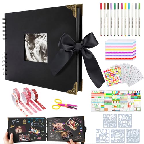 Opiniones de Accesorios para álbumes de fotos . 49 Álbum de Fotos, Álbumes de Recortes de 80 Páginas, Kit de Álbum de Recortes Hecho a Mano, Álbum de Fotos de Viaje, Scrapbook, Regalos Boda Aniversario Cumpleaños Navidad...