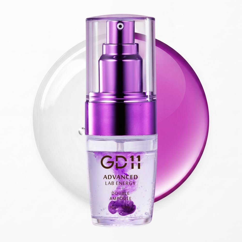 GD11 Advanced Lab Energy Double Ampoule, Stem Cell Extract with Peptide Complex & Hyaluronic Acid, Firming Face Serum for Elasticity, Fine Lines & Wrinkles, Korean Skincare (1.05 oz / 30g)