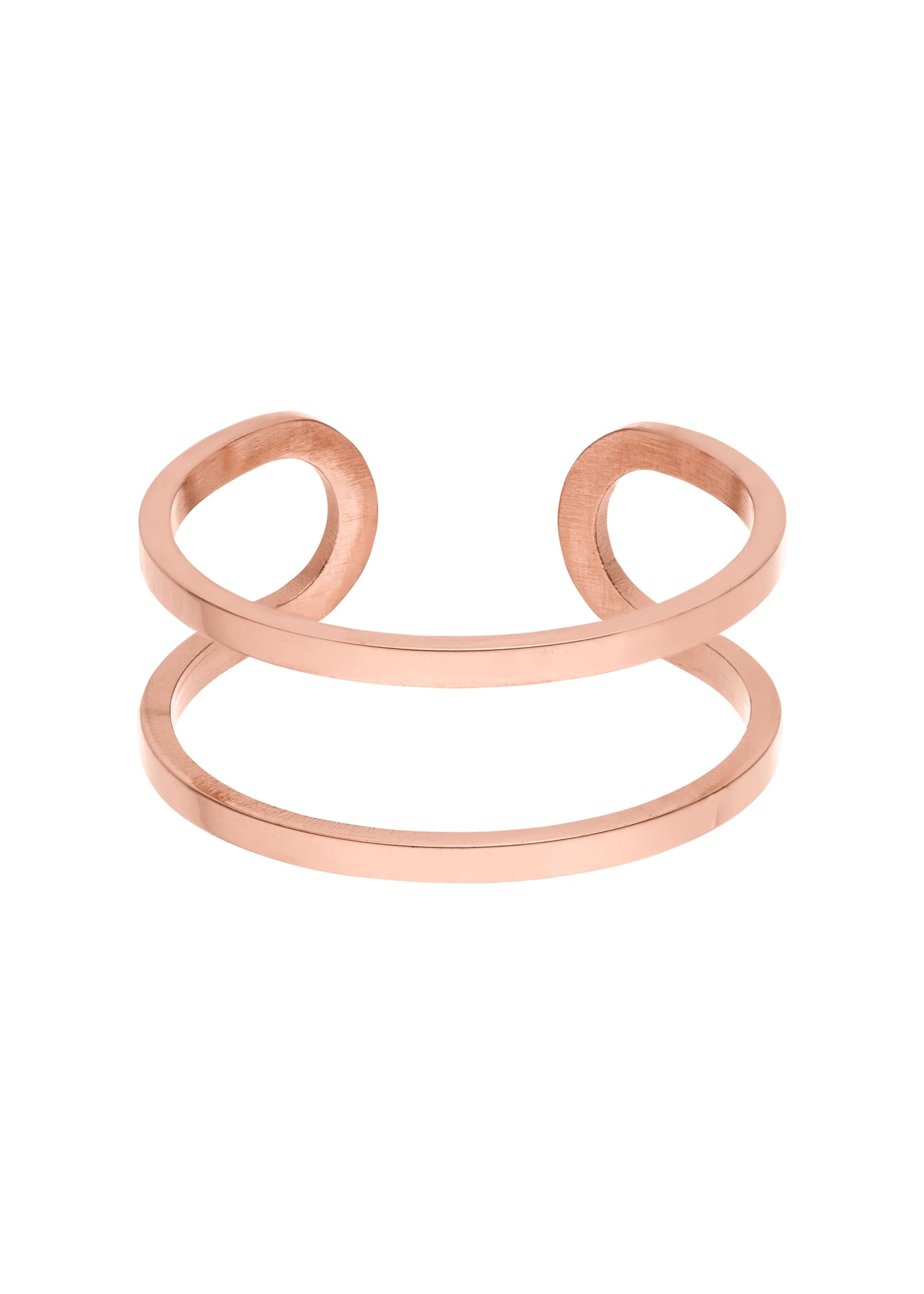 Purelei Basic Ring – filigraner, doppelreihiger Ring aus Edelstahl 14K vergoldet, 18K rosévergoldet oder silber (Größe 56–60) – Verstellbar und wasserfest