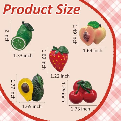 Set 10 Imánes Decorativos de Frutas para Refrigerador miniatura 2