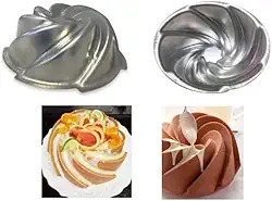 Forma Bolo Vulcão Novela 21x9cm Em Alumínio