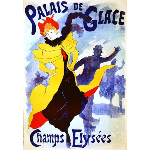 Poster Palais de Glace Cheret ARTICULOZY, grande affiche nostalgie Paris Belle Époque 101x127 cm