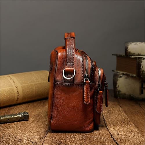 Sac en cuir rétro pour homme en vachette véritable de qualité supérieure - 5