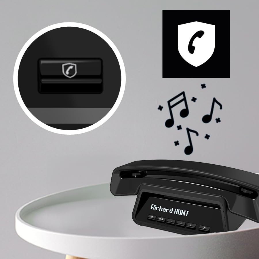 Close-up of the ALCATEL Epure Premium base unit showing the call barring button.