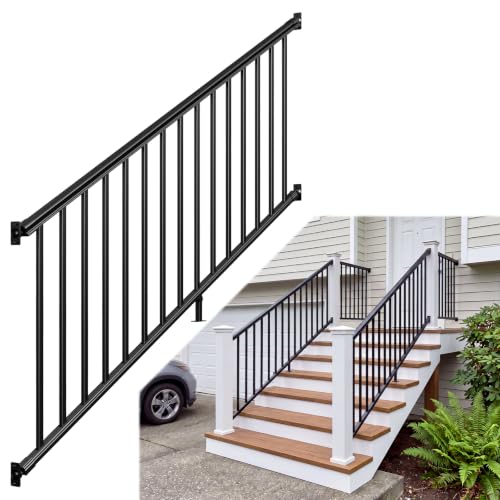 Egadis 1 Pack 36 in x 7 ft Modular Aluminum Stair Railing Kit Without Post