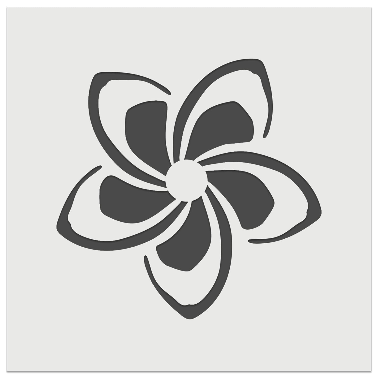 Plumeria Wall Stencil