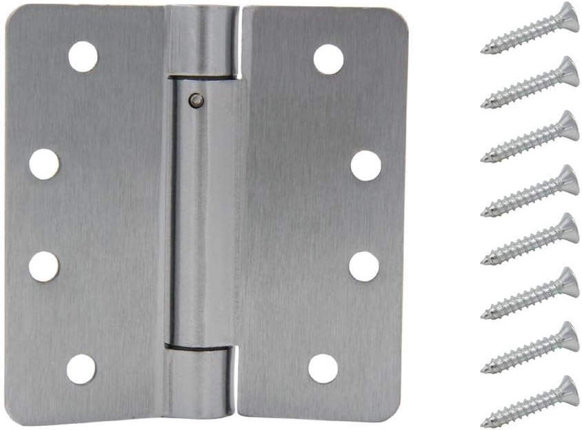 Everbilt 4 In 1/4 In. Radius Adjustable Spring Hinge Satin Chrome