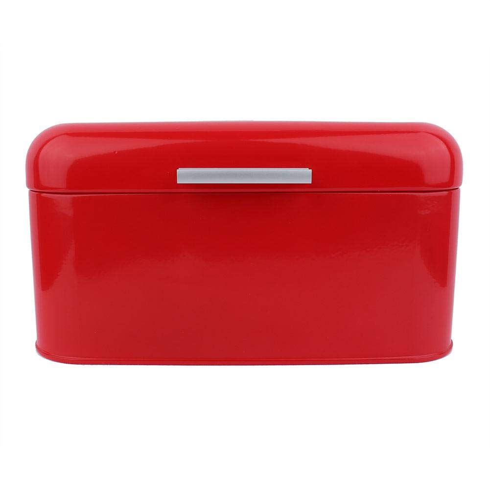 Cusco GOTOTOP Bread Bin Box, Color Retro Metal Bread Bin Box Large Capacity Kitchen Storage Container(red)