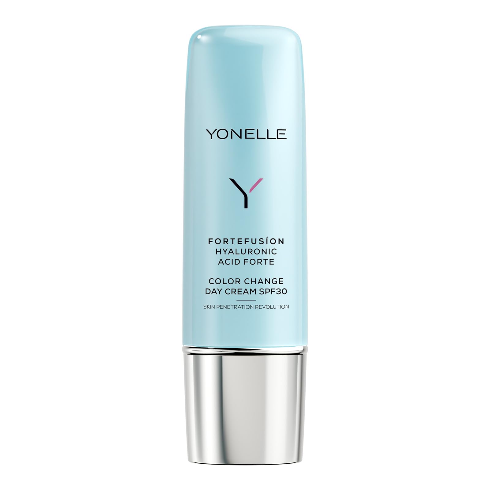 YONELLE crema viso donna Color Change con acido ialuronico Forte, crema giorno colorata SPF30, idratante viso per tutti i tipi di pelle, effetto fresco e luminoso 50 ml, comfort, idratazione