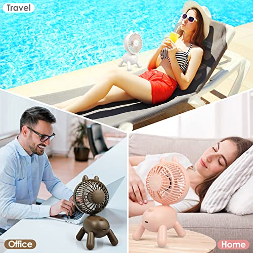 ikiu Dog-Shaped Rechargeable Mini Desk Fan #TOP11