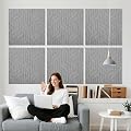 Acoustic Panels Sound Absorbing, 23.6×23.6 Inch 6-Pack, Acoustic Wall Panels for Medium to Large Rooms, Decorative Sound Treatment for Echo Reduction in Home Offices, Bedrooms & Recording Studios