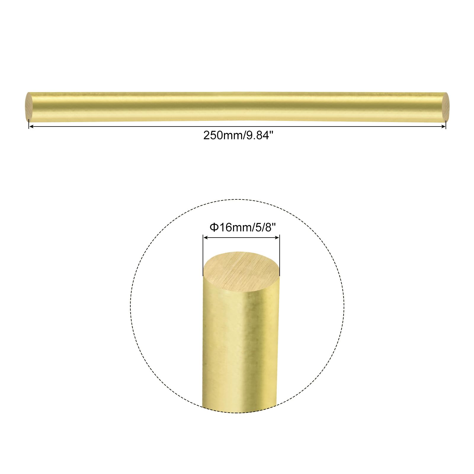 Barra Tornio Asta Rotonda In Ottone 8mm X 300mm - Per Fai Da Te, Modellismo E Progetti Artistici (1 Pezzo) Ottone Massiccio - Foto 6