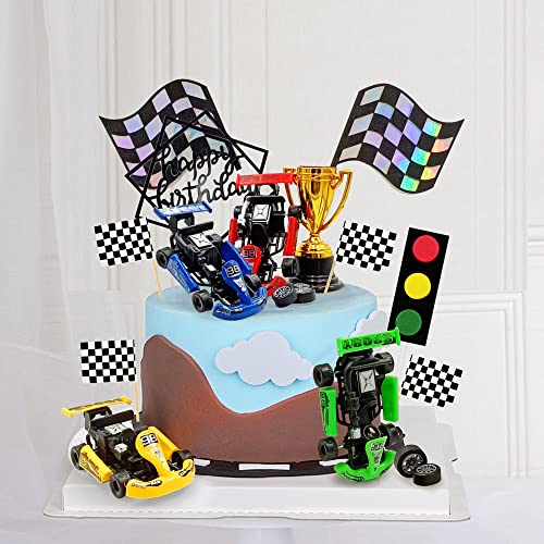 Racing Car Cake Decoration Racing Car Cake Topper Racing Car Birthday Cake Decorations Racing Car Party Favors #TOP4